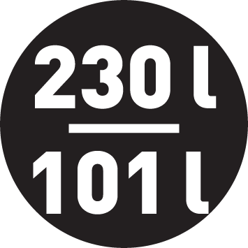 Pojemność lodówki/zamrażarki 230/101 l