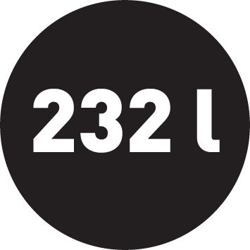 Pojemność zamrażarki 232 l
