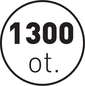 Wirowanie do 1300 obr./min