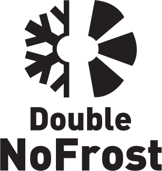 Double NoFrost – dwa niezależne parowniki i dwa niezależne wentylatory. Zawsze zapewniają optymalne warunki klimatyczne bez wysychania oraz tworzenia szronu w lodówce i zamrażarce.