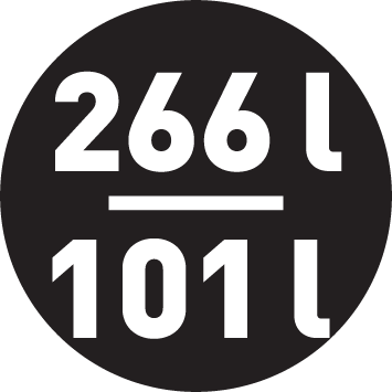 Pojemność lodówki/zamrażarki 266/101 l