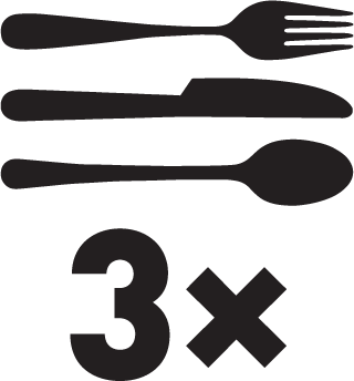 3x komora na sztućce