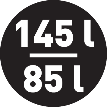 Pojemność lodówki/zamrażarki 145/85 l