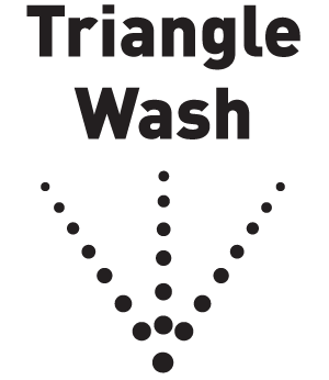 Triangle Wash – mycie ciśnieniowe bardzo brudnych naczyń znajdujących się z tyłu dolnego kosza.